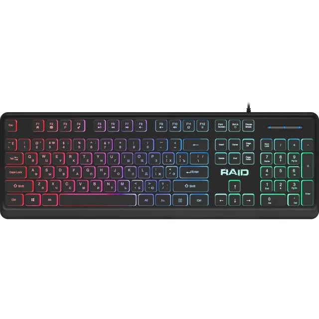 Клавиатура проводная игровая DEFENDER Raid GK-778DL RU, Rainbow,104 кнопки