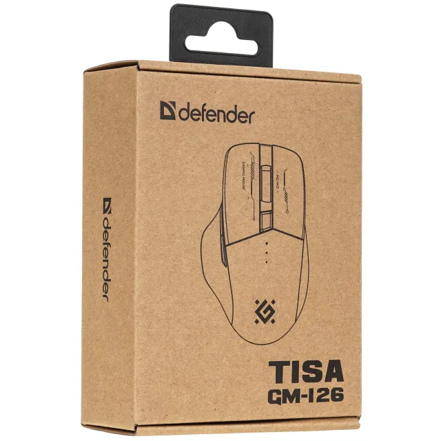 Мышь беспроводная игровая DEFENDER Tisa GM-126 (Тиса) бел+син,LED,7D,2.4+BT,1600dpi