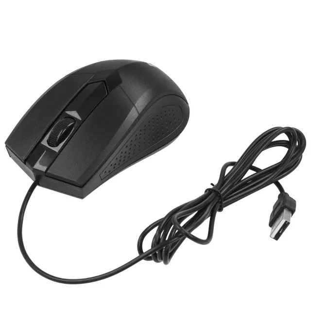 Мышь проводная оптическая DEFENDER Optimum MB-270 PRO:черн,3кн,1200dpi,1.8м,тефл