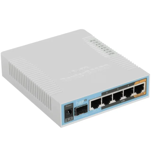 Маршрутизатор MIKROTIK hAP ac RB962UiGS-5HacT2HnT AC1750, 5*10/100/1000 LAN, 1*SFP, USB