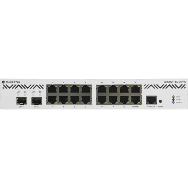 Маршрутизатор MIKROTIK CCR2004-16G-2S+PC 16*10/100/1000 LAN, 2*SFP+, USB