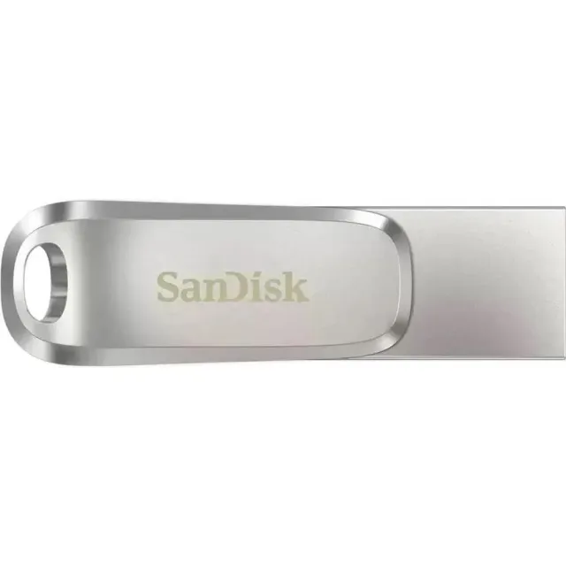 Флеш-накопитель SanDisk Ultra Dual Drive Luxe SDDDC4-256G-G46 USB 3.2 Gen1 256GB silver (metal)