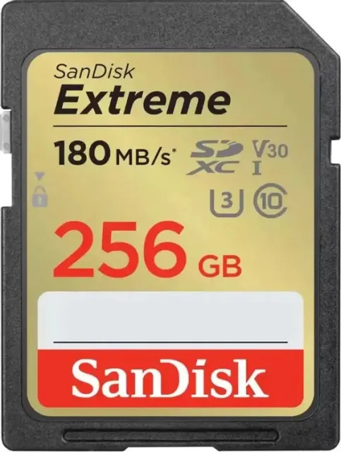 Карта памяти SanDisk Extreme SDXC SDSDXVV-256G-GNCIN 256GB V30 UHS-I Class 3 (U3) Class 10