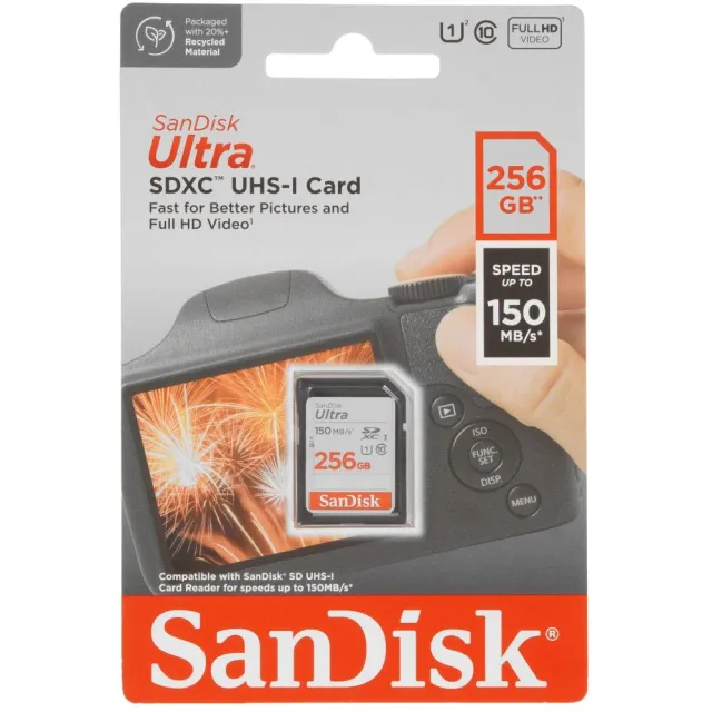 Карта памяти SanDisk Ultra SDXC SDSDUNC-256G-GN6IN 256GB U1 C10