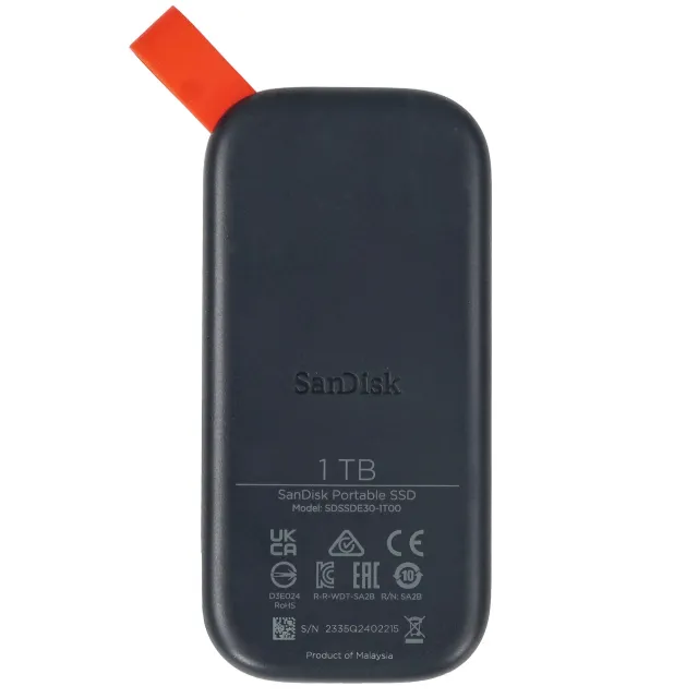 Внешний SSD SanDisk 1TB SDSSDE30-1T00-G26 Type-C, USB3.2 Gen2 800MB/s, black