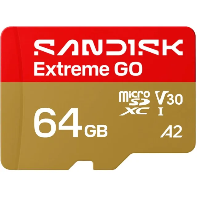 Карта памяти SanDisk Extreme Go microSDXC SDSQXGN-064G-GN6MN 64GB A2, UHS Class 3, Video Class 30