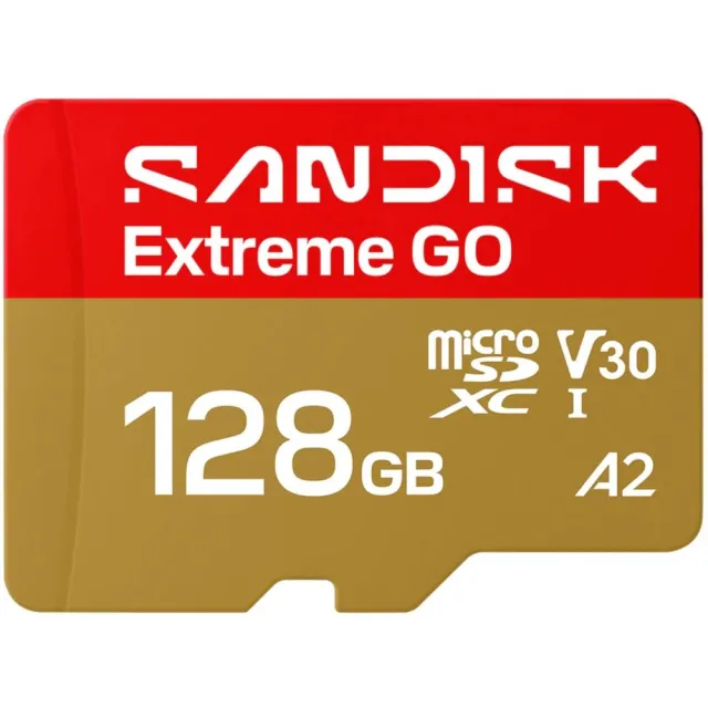 Карта памяти SanDisk Extreme Go microSDXC SDSQXGN-128G-GN6MN 128GB A2, UHS Class 3, Video Class 30