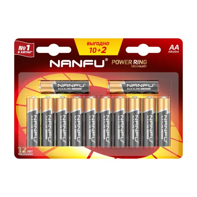 Батарейка Nanfu AA (10+2шт.)