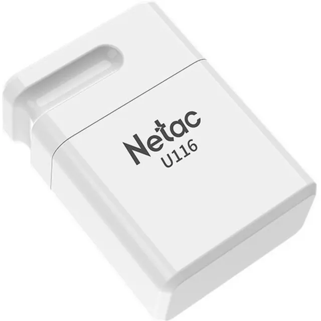 Флеш-накопитель Netac U116 mini NT03U116N-064G-32WH USB3.2 64GB, up to 130MB/s white