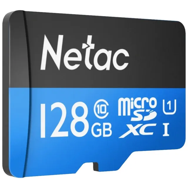 Карта памяти Netac P500 Standard MicroSDXC NT02P500STN-128G-R 128GB U1 C10 +SD Adapter