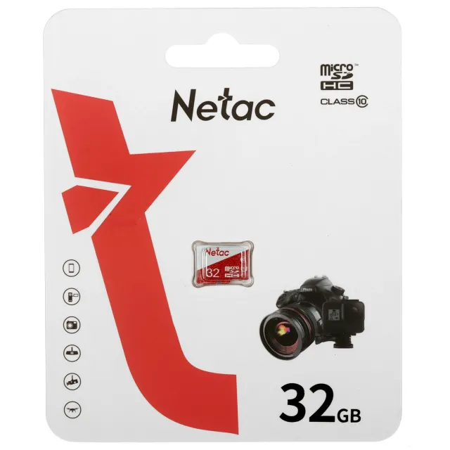 Карта памяти Netac P500 ECO MicroSDHC NT02P500ECO-032G-S 32GB U1 C10