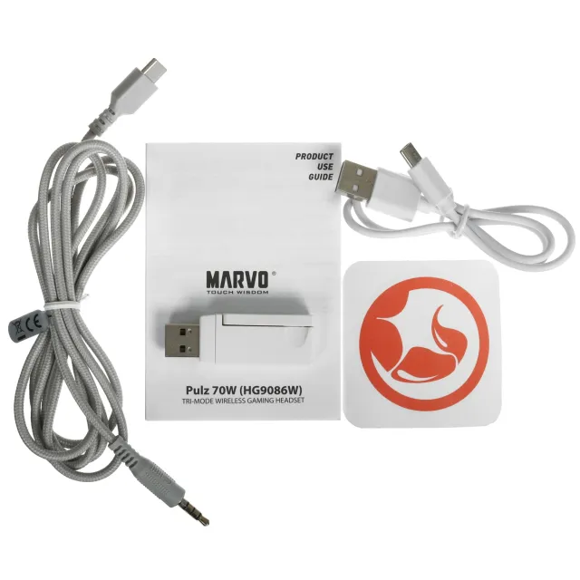 Гарнитура беспроводная игровая Marvo Pulz 70W Белый