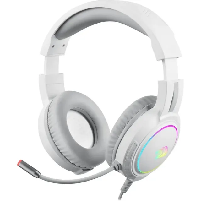 Гарнитура игровая Redragon Mento RGB, 3.5мм, белые