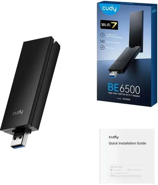Беспроводной адаптер USB Wi-Fi 7 Cudy WU6500, BE6500, USB 3.0