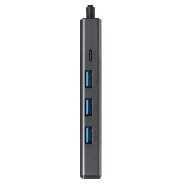 Концентратор USB Type-C Cudy UH605, 1x10/100/1000 Мбит/с, 3хUSB-A 3.2, питание Type-C, без БП