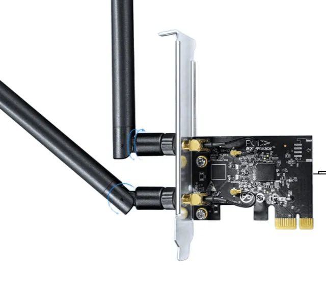 Беспроводной адаптер PCI-E Wi-Fi ,Cudy WE1300, AC1300, низкопроф. планка в комплекте