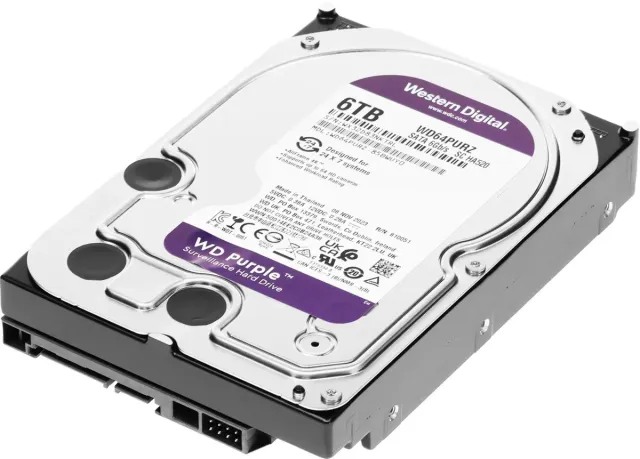 Жесткий диск WD Purple 6TB 3.5" 5640RPM 256MB SATA DV WD64PURZ