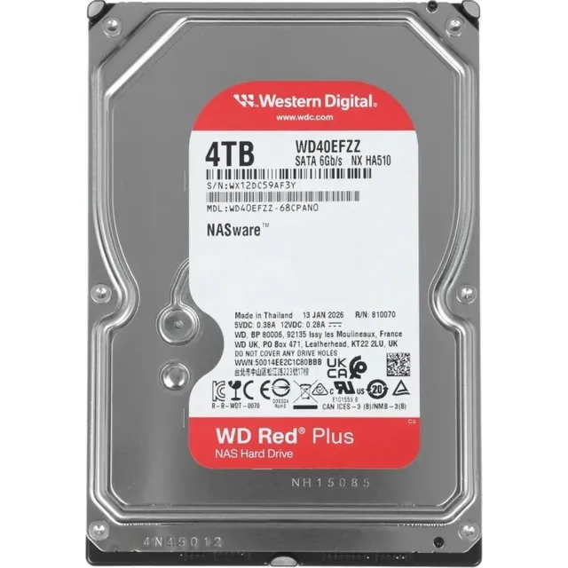 Жесткий диск WD Red Plus 4TB 3.5" Intellipower 128MB SATA NAS WD40EFZZ