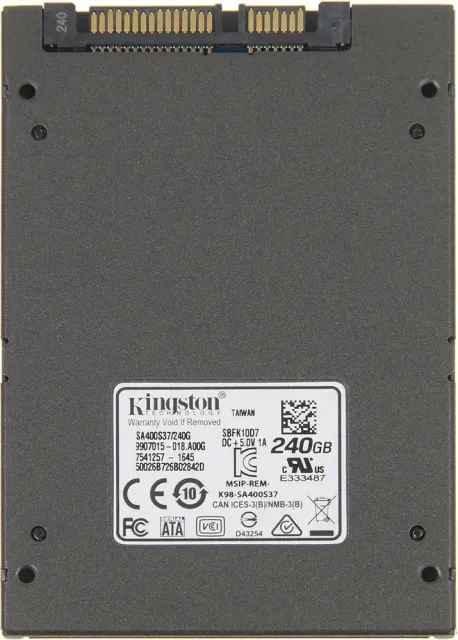 Твердотельный накопитель Kingston SSD 240GB SA400S37/240G 2.5" 7mm, SATA3, 3D TLC (12мес)