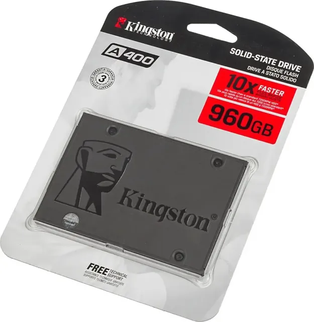 Твердотельный накопитель Kingston SSD 1TB SA400S37/960G 2.5" 7mm, SATA3, 3D TLC, R/W 500/450MB/s,