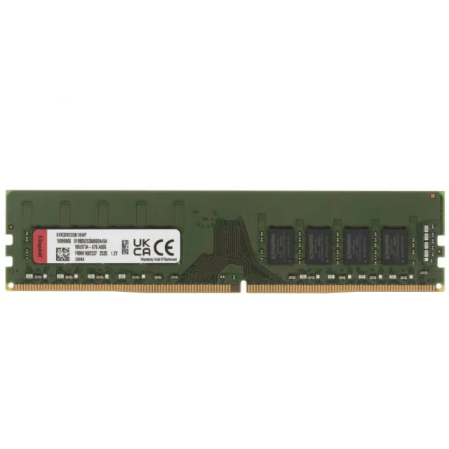Оперативная память Kingston DDR4 16GB 3200Mhz DIMM PC4-25600, KVR32N22D8/16