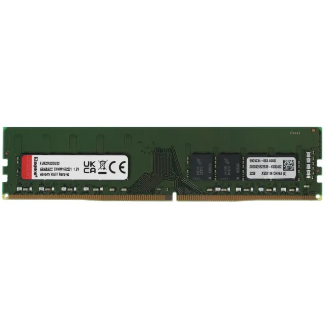 Оперативная память Kingston DDR4 32GB 3200Mhz DIMM CL22 2Rx8 KVR32N22D8/32