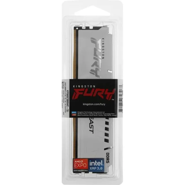 Оперативная память Kingston Fury DDR5 32GB 6000Mhz CL30 DIMM KF560C30BWE-32