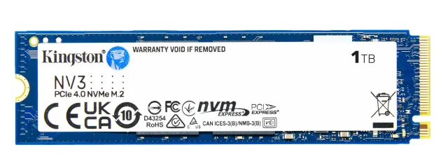 Твердотельный накопитель Kingston SSD 1TB SNV3S/1000G M.2(22x80mm), NVMe, PCIe 4.0 x4, 3D TLC, R/W 6