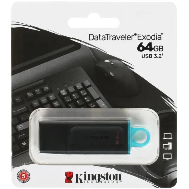 Флеш-накопитель Kingston DataTraveler Exodia DTXG2/64GB USB 3.2 Gen1 64 GB blue/black