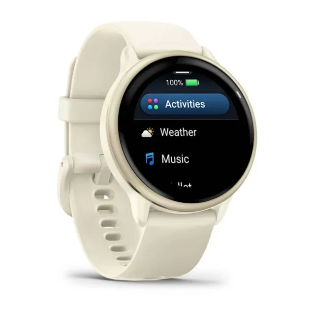 Смарт-часы Garmin Vivoactive 6 золотистый, ремешок слоновая кость 42,2мм