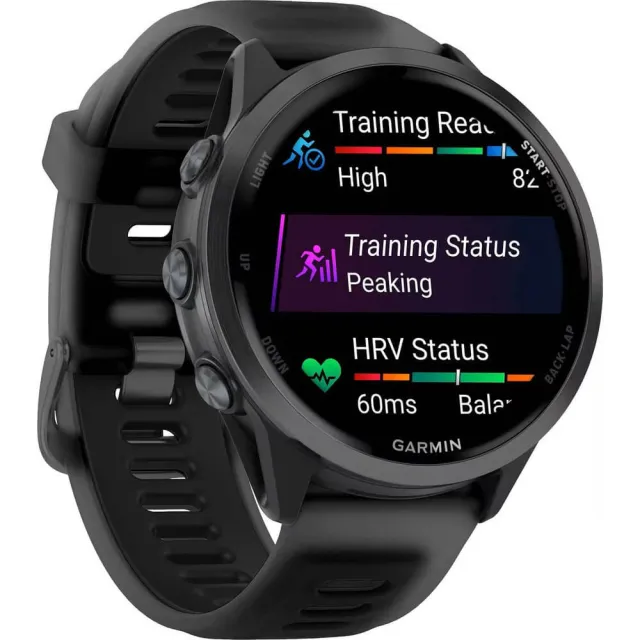 Смарт-часы Garmin Forerunner 570 черный, темно-серый безель, черный ремешок 47мм