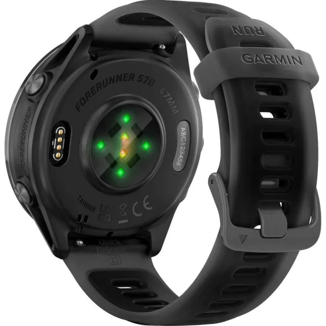 Смарт-часы Garmin Forerunner 570 черный, темно-серый безель, черный ремешок 47мм