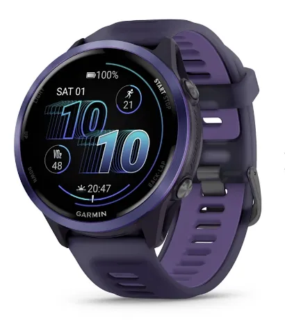 Смарт-часы Garmin Forerunner 570 фиолетовый, фиолетовый безель, фиолетовый ремешок 47мм