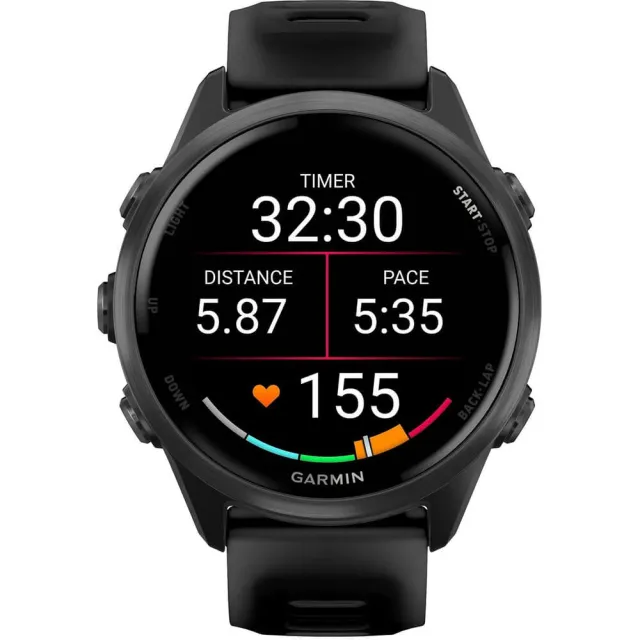 Смарт-часы Garmin Forerunner 570 черный, темно-серый безель, черный ремешок 42мм