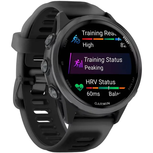 Смарт-часы Garmin Forerunner 570 черный, темно-серый безель, черный ремешок 42мм