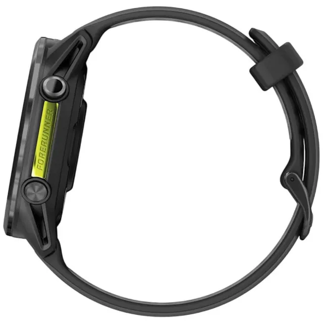Смарт-часы Garmin Forerunner 970 черный, темно-серый DLC титановый безель, черный ремешок 47мм