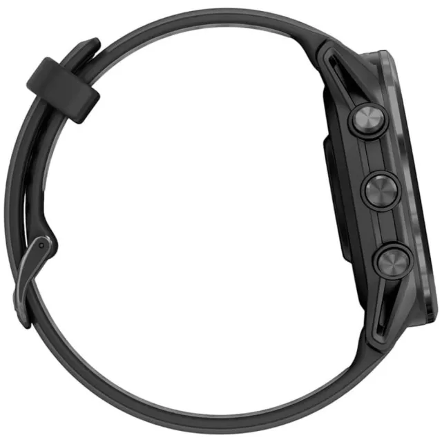 Смарт-часы Garmin Forerunner 970 черный, темно-серый DLC титановый безель, черный ремешок 47мм
