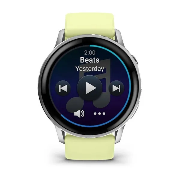 Смарт-часы Garmin Venu 4 серебристый, желтый ремешок 45мм