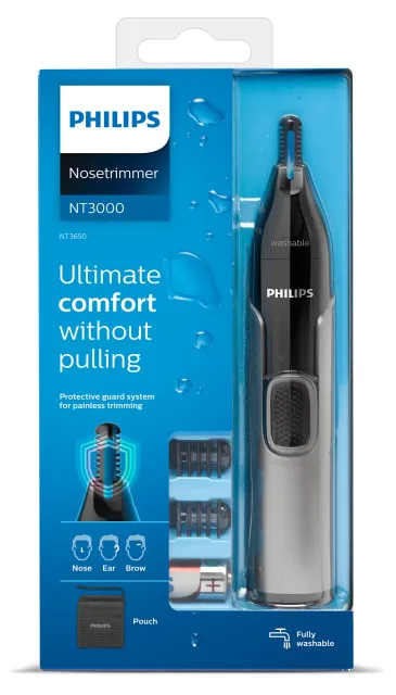 Триммер для носа и ушей Philips NT3650/16, Серый