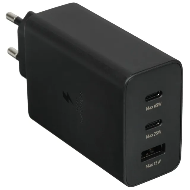 Сетевое зарядное устройство Samsung EP-T6530 65W 3-Port (USB-Cx2/USB) Black