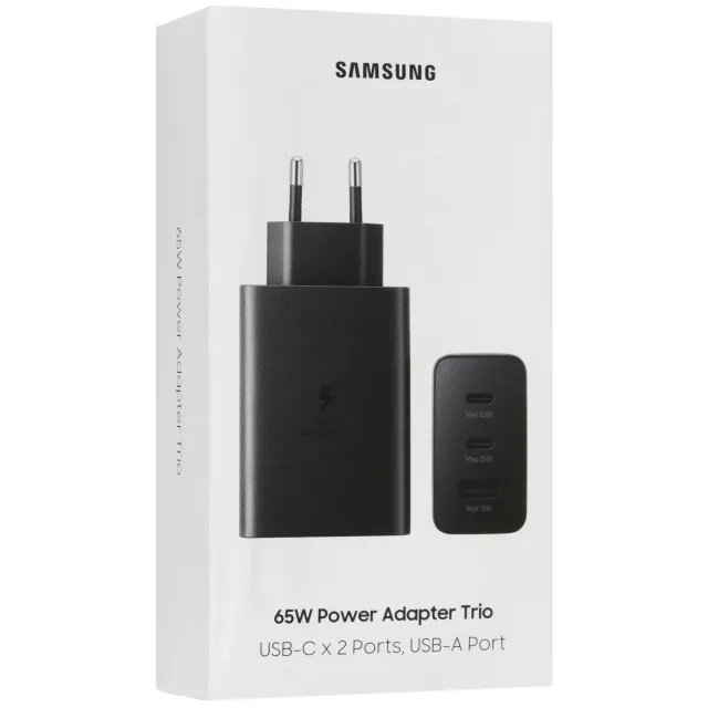 Сетевое зарядное устройство Samsung EP-T6530 65W 3-Port (USB-Cx2/USB) Black