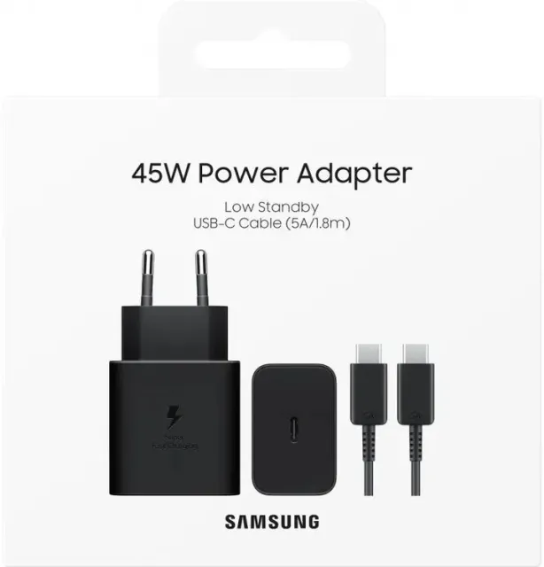 Сетевое зарядное устройство Samsung EP-T4511 45W Type-C Black + cable
