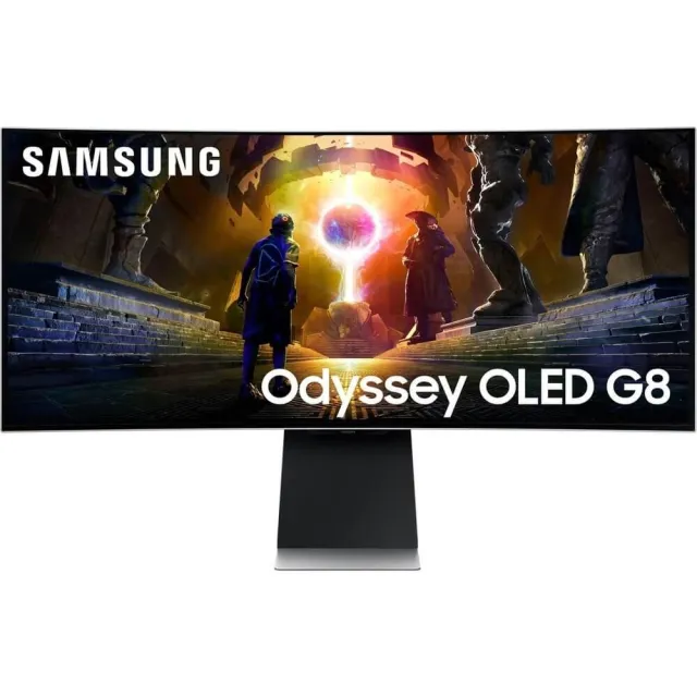 Монитор Samsung 34" S34DG852SI, 3440x1440, OLED, 175Hz, HDMIx2+DP+USB-C, curved, Smart, silver
