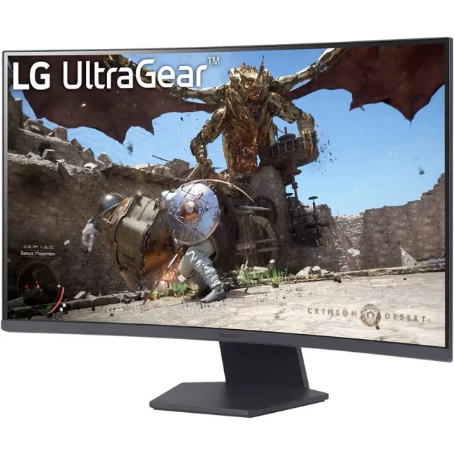 Монитор LG 32" 32GS60QC-B, 2560x1440,VA, 165Hz, HDMI+DP, изогнутый, черный