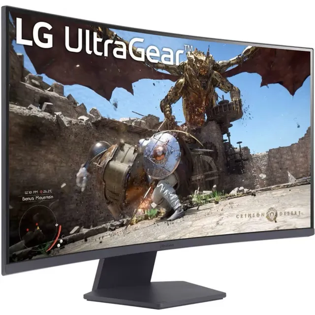 Монитор LG 32" 32GS60QC-B, 2560x1440,VA, 165Hz, HDMI+DP, изогнутый, черный