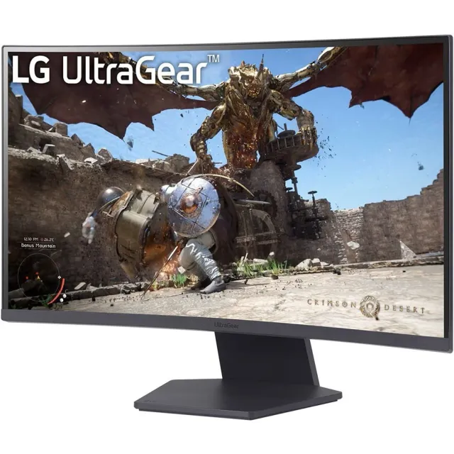 Монитор LG 27" 27GS60QC-B, 2560x1440,VA, 165Hz, HDMI+DP, изогнутый, черный