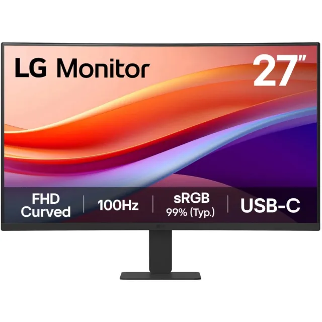 Монитор LG 27" 27U421A-B, 1920x1080, VA, 100Hz, HDM+DSUB, изогнутый, черный