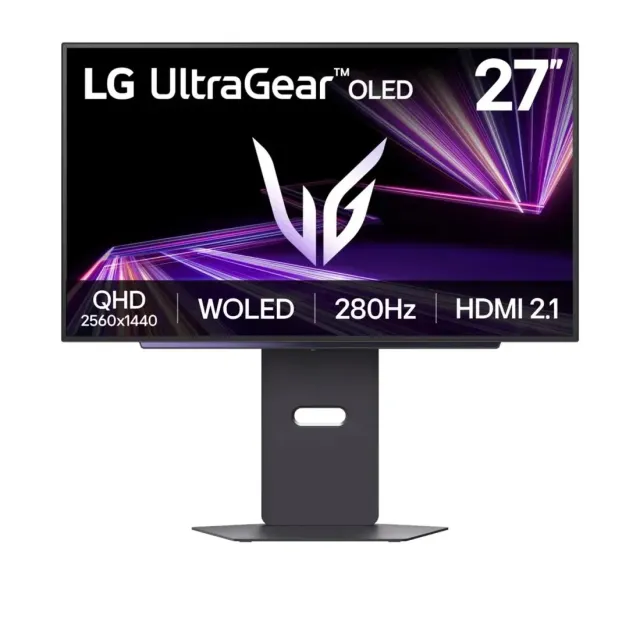 Монитор LG 27" 27GX700A-B, 2560x1440, OLED, 280Hz, HDMIx2+DP+USB, pivot, black