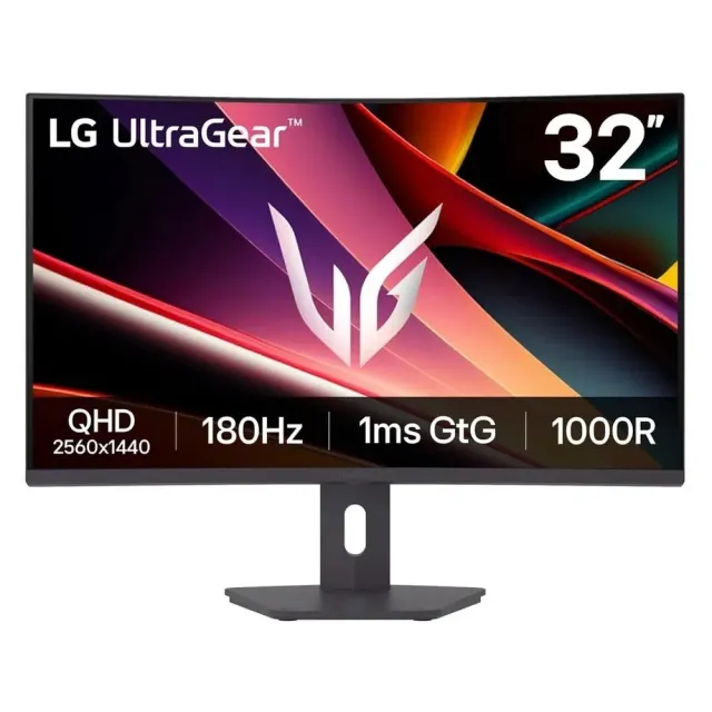 Монитор LG 32" 32G600A-B, 2560x1440, VA, 180Hz, HDMIx2+DP, поворотный, изогнутый, черный