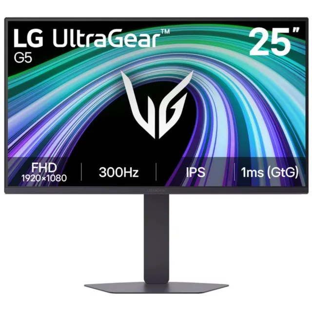 Монитор LG 25" 25G550B-B, 1920x1080, IPS, 300Hz, HDMIx2+DP+Pivot, black